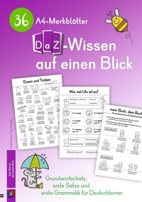 Vorderes Coverbild 36 A4-Merkblätter DaZ-Wissen auf einen Blick