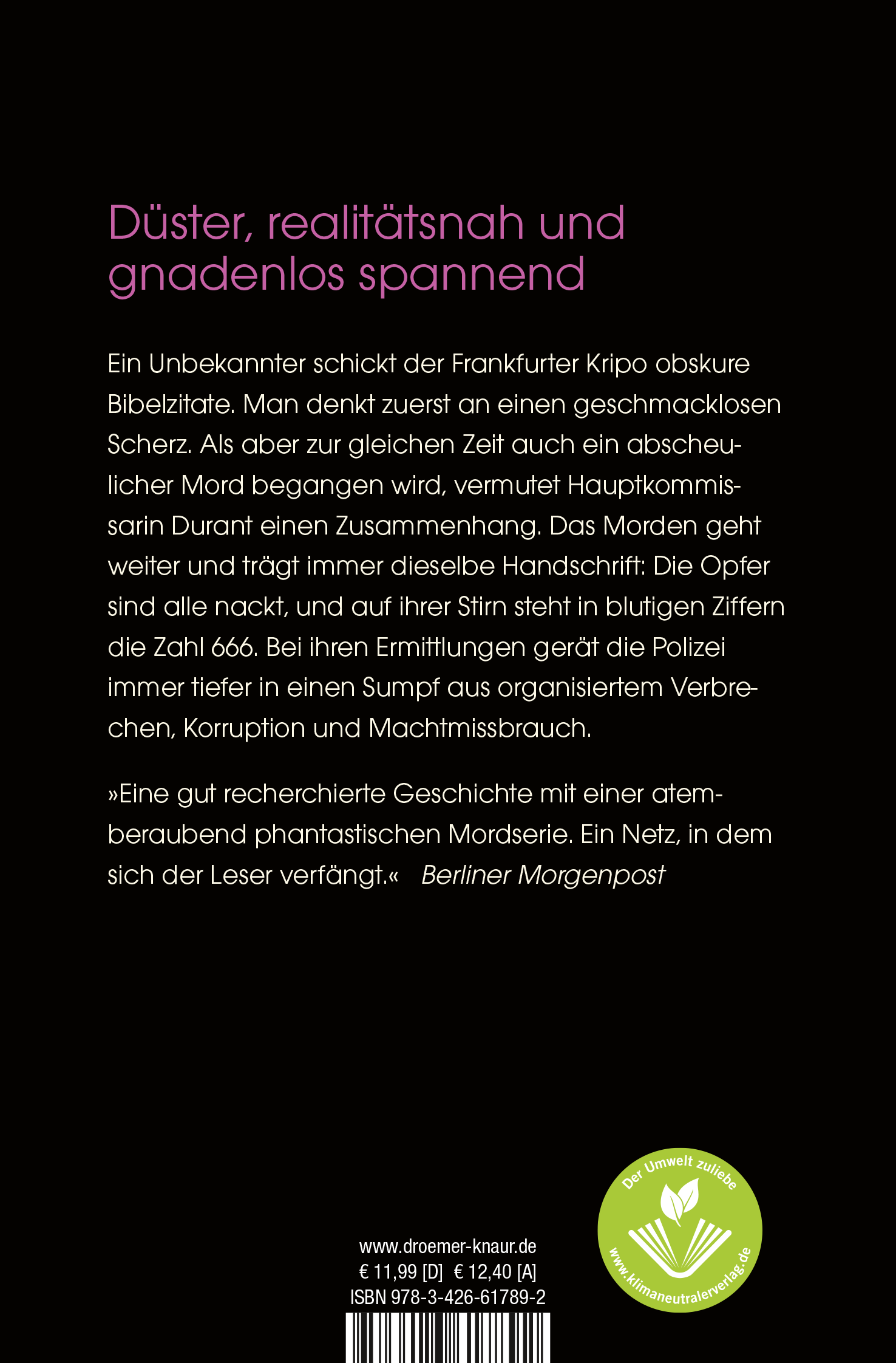 Rückseitencover Das achte Opfer