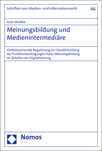 Vorderes Coverbild Meinungsbildung und Medienintermediäre
