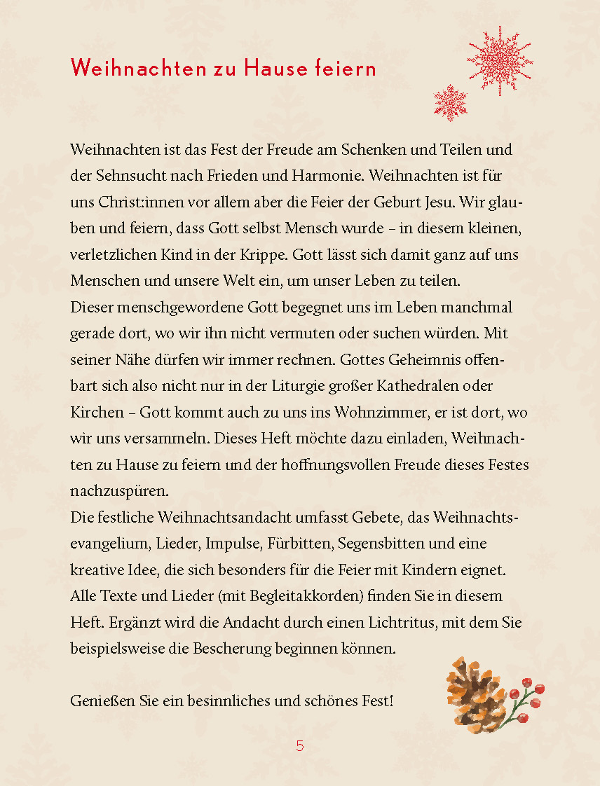 Beispielinhalt (Bild) Weihnachten zu Hause feiern
