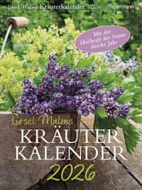 Vorderes Coverbild Liesel Malms Kräuterkalender 2026. Mit der Heilkraft der Natur durchs Jahr