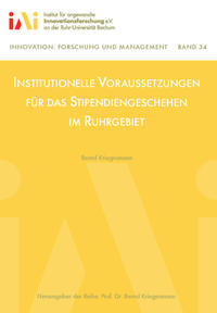 Vorderes Coverbild Institutionelle Voraussetzungen für das Stipendiengeschehen im Ruhrgebiet