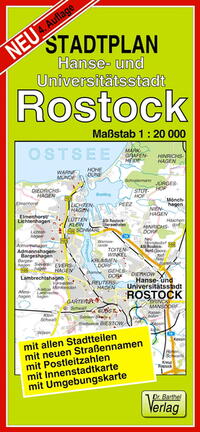 Vorderes Coverbild Stadtplan Hanse- und Universitätsstadt Rostock