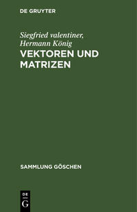 Vorderes Coverbild Vektoren und Matrizen