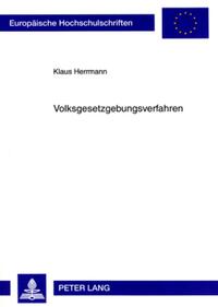 Vorderes Coverbild Volksgesetzgebungsverfahren