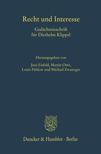 Vorderes Coverbild Recht und Interesse