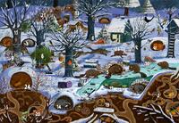 Vorderes Coverbild Adventskalender – Winter im Wald | Wandkalender