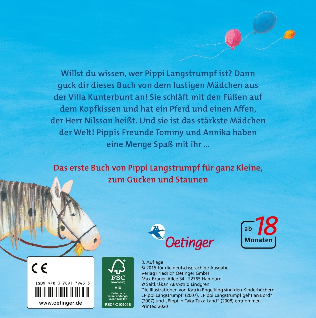 Rückseitencover Guck mal, Pippi Langstrumpf