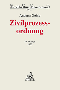 Vorderes Coverbild Zivilprozessordnung. ZPO