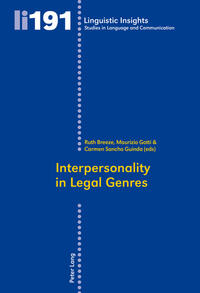 Vorderes Coverbild Interpersonality in Legal Genres