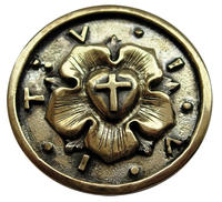 Vorderes Coverbild Bronze-Plakette „Lutherrose“