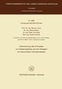 Vorderes Coverbild Untersuchung des Einflusses von Gesteinssplitten auf die Helligkeit von bituminösen Fahrbahndecken