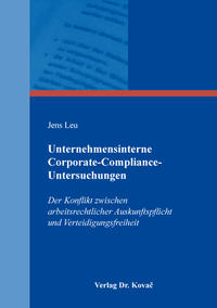 Vorderes Coverbild Unternehmensinterne Corporate-Compliance-Untersuchungen