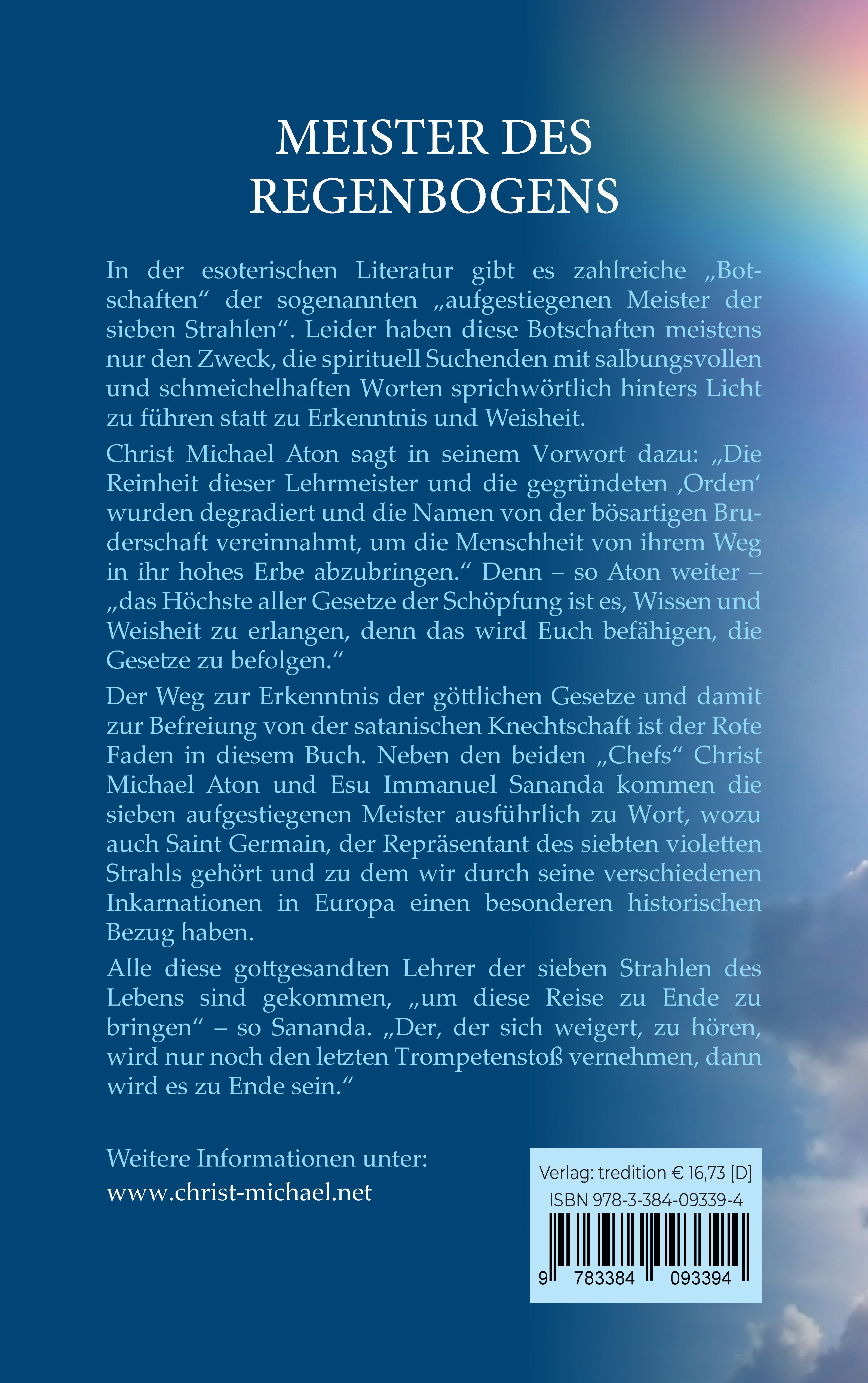 Rückseitencover MEISTER DES REGENBOGENS