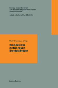 Vorderes Coverbild Kleinbetriebe in den neuen Bundesländern