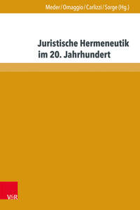 Vorderes Coverbild Juristische Hermeneutik im 20. Jahrhundert