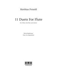 Vorderes Coverbild Klavierbegleitung - 11 Duets for Flute
