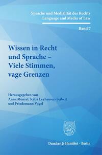 Vorderes Coverbild Wissen in Recht und Sprache – Viele Stimmen, vage Grenzen