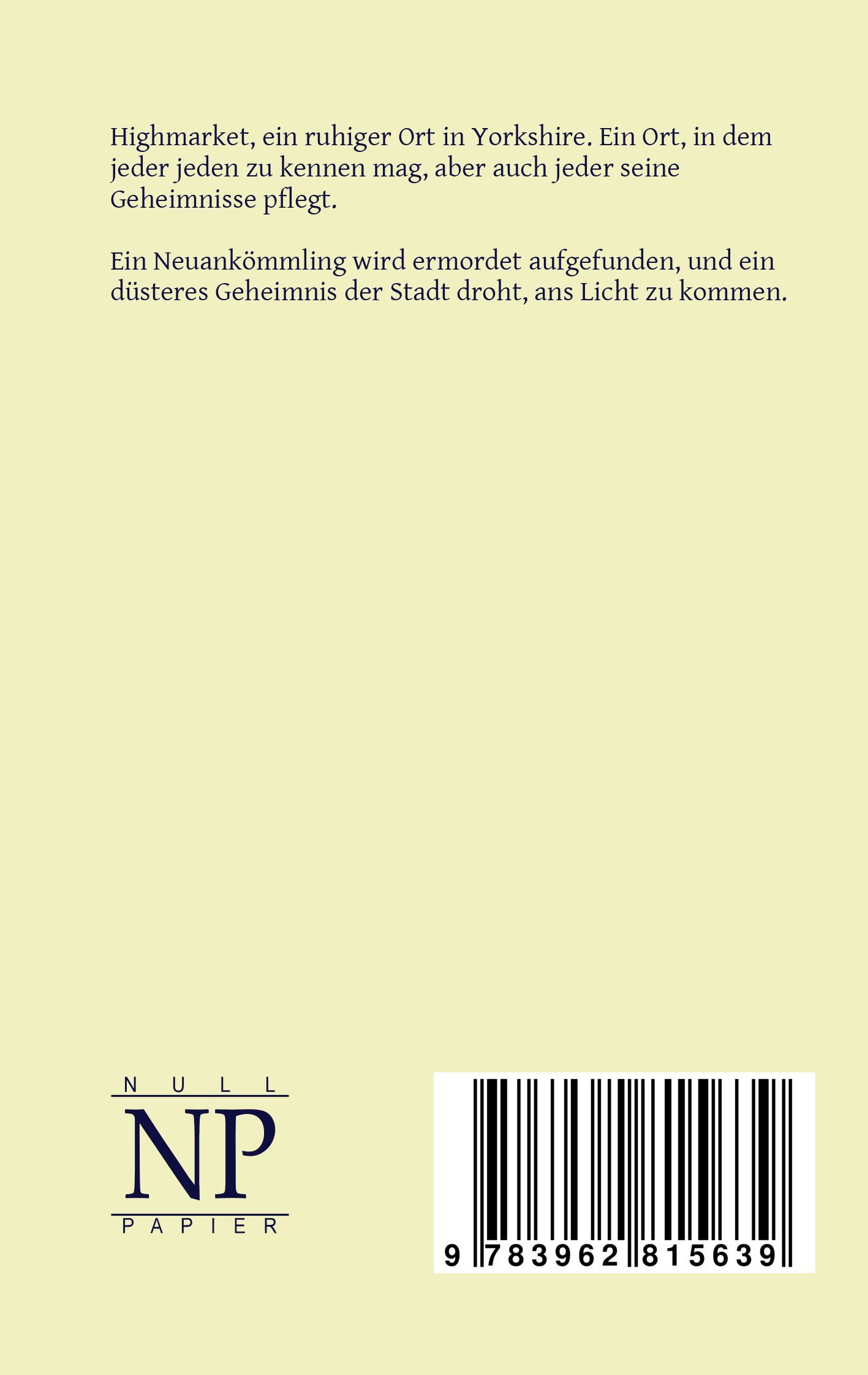 Rückseitencover Der Schatzmeister
