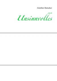Vorderes Coverbild Unsinnvolles