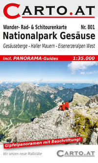Vorderes Coverbild Wander- Rad- & Schitourenkarte 801 Nationalpark Gesäuse