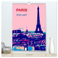 Vorderes Coverbild Paris pop-art (hochwertiger Premium Wandkalender 2025 DIN A2 hoch), Kunstdruck in Hochglanz