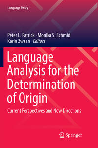 Vorderes Coverbild Language Analysis for the Determination of Origin
