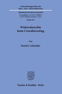 Vorderes Coverbild Widerrufsrechte beim Crowdinvesting.