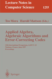 Vorderes Coverbild Applied Algebra, Algebraic Algorithms and Error-Correcting Codes