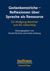 Vorderes Coverbild Gedankenstriche - Reflexionen über Sprache als Ressource