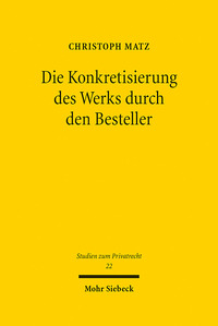 Vorderes Coverbild Die Konkretisierung des Werks durch den Besteller