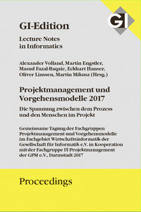 Vorderes Coverbild GI Edition Proceedings Band 276 Projektmanagement und Vorgehensmodelle 2017