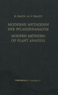 Vorderes Coverbild Modern Methods of Plant Analysis / Moderne Methoden der Pflanzenanalyse