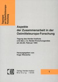 Vorderes Coverbild Aspekte der Zusammenarbeit in der Ostmitteleuropa-Forschung