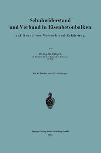 Vorderes Coverbild Schubwiderstand und Verbund in Eisenbetonbalken auf Grund von Versuch und Erfahrung