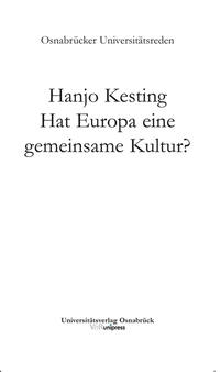 Vorderes Coverbild Hat Europa eine gemeinsame Kultur?