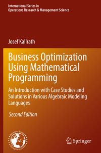 Vorderes Coverbild Business Optimization Using Mathematical Programming