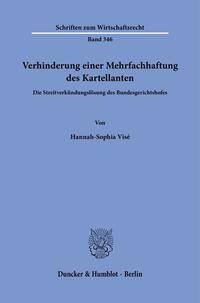 Vorderes Coverbild Verhinderung einer Mehrfachhaftung des Kartellanten.