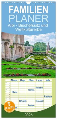 Vorderes Coverbild Familienplaner 2026 - Albi - Bischofssitz und Weltkulturerbe mit 5 Spalten (Wandkalender, 21 x 45 cm) CALVENDO