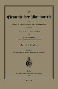 Vorderes Coverbild Die Elemente der Planimetrie in ihrer organischen Entwickelung