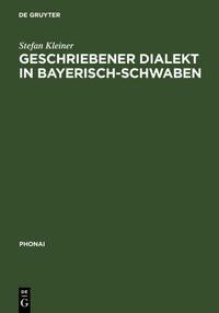 Vorderes Coverbild Geschriebener Dialekt in Bayerisch-Schwaben