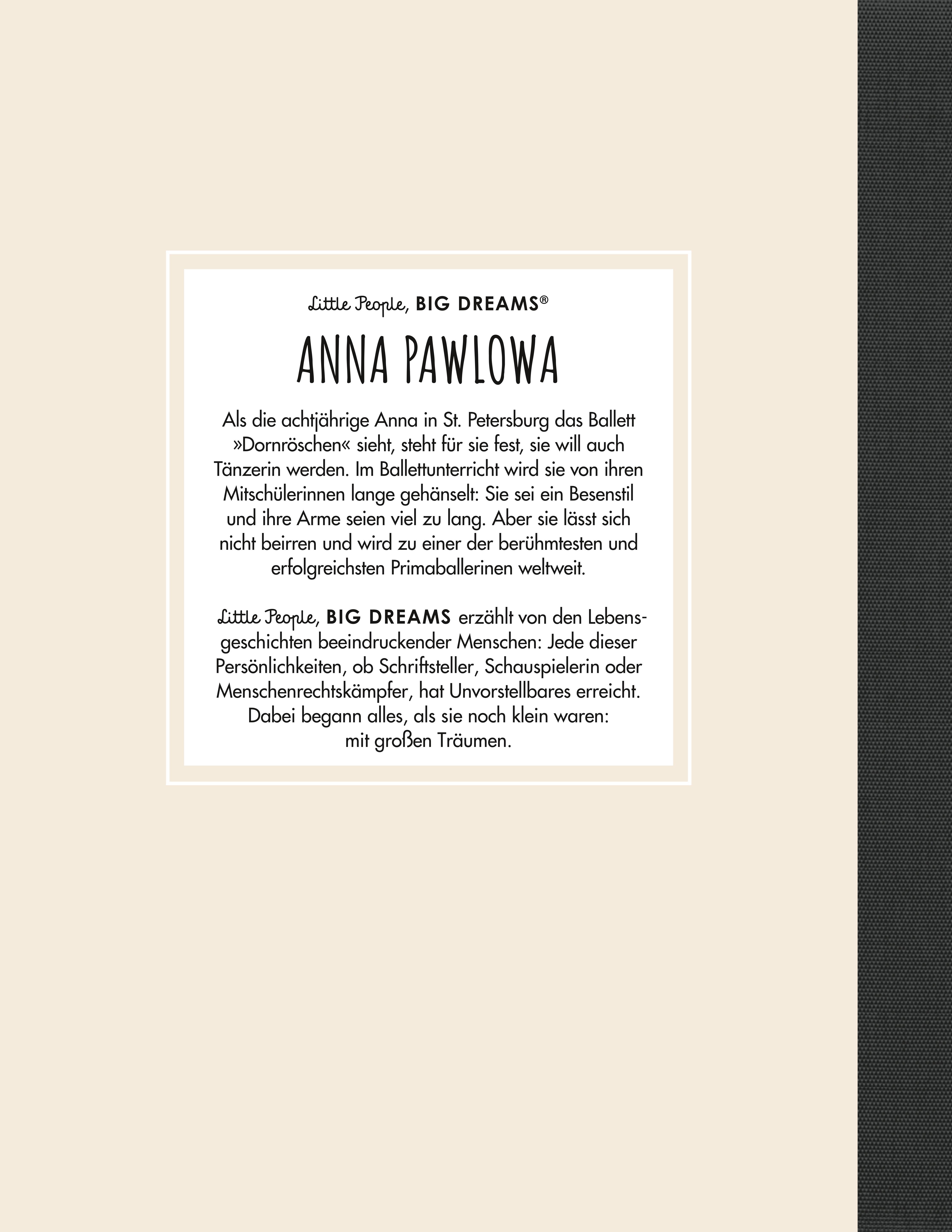 Rückseitencover Anna Pawlowa