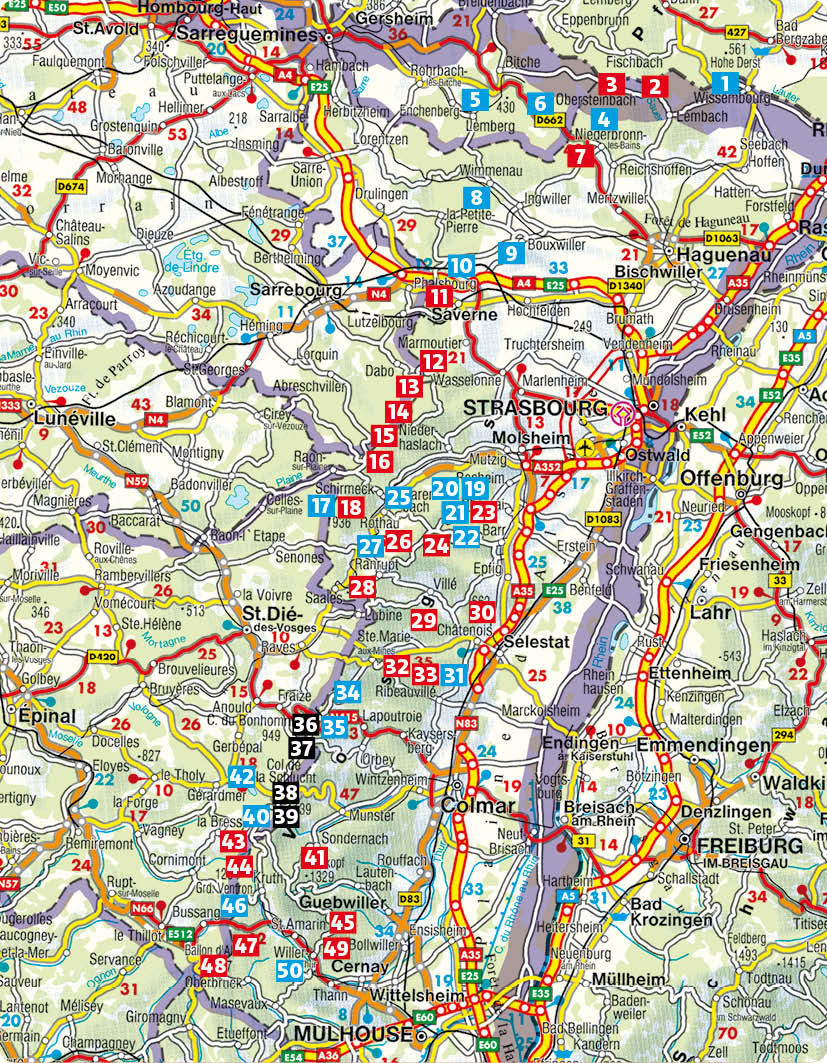 Beispielinhalt (Bild) Vosges (Guide de randonnées)