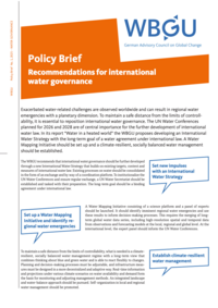 Vorderes Coverbild Recommendations for international water governance