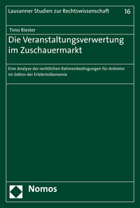 Vorderes Coverbild Die Veranstaltungsverwertung im Zuschauermarkt