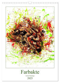 Vorderes Coverbild Farbakte - Action Paintings (Wandkalender 2025 DIN A3 hoch), CALVENDO Monatskalender