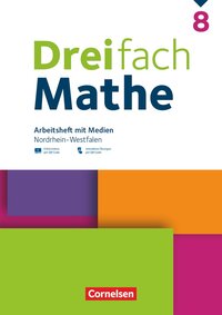 Vorderes Coverbild Dreifach Mathe - Nordrhein-Westfalen - Ausgabe 2022 - 8. Schuljahr