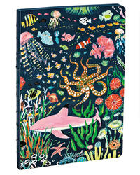 Vorderes Coverbild Pink Shark A5 Notizbuch