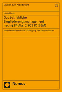 Vorderes Coverbild Das betriebliche Eingliederungsmanagement nach § 84 Abs. 2 SGB IX (BEM)