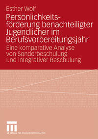 Vorderes Coverbild Persönlichkeitsförderung benachteiligter Jugendlicher im Berufsvorbereitungsjahr